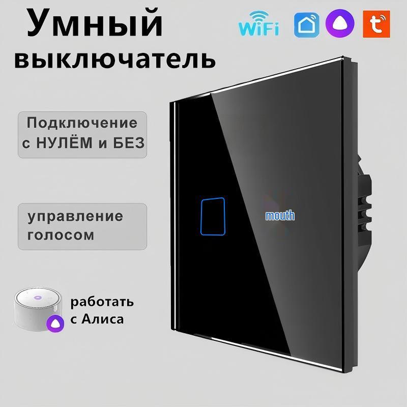 EU Standard WiFi Smart Switch with Alice Voice Control for Smart Home