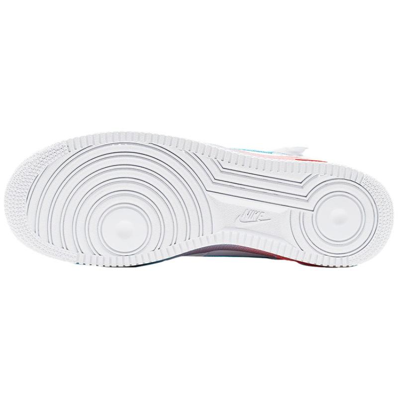 Nike Air Force 1 High Gradient White Blue Fury Ember Glow Sneakers CJ0525-100