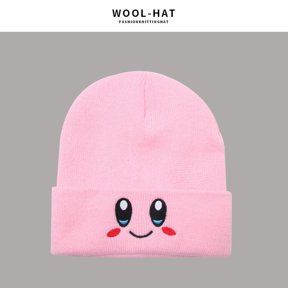 Men Fashion Knitted Hat Winter Warm Embroidery Large Head Circumference Beanie Cap