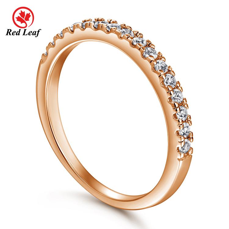 Redleaf Fashion Jewelry 18K 24K Gold Men Women Minimalist 925 Sterling Silver Ring Gold Plated Ring