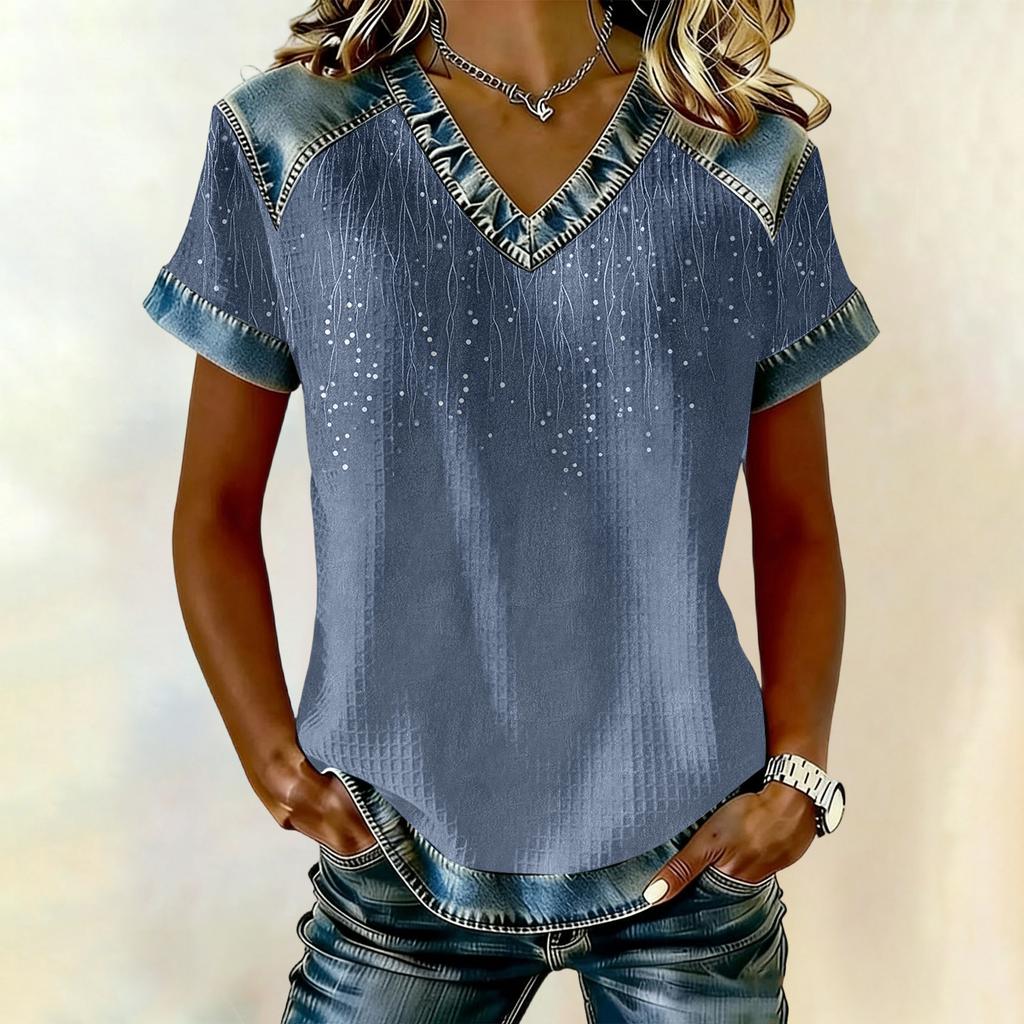 Women's Fashion Casual Retro Print Top