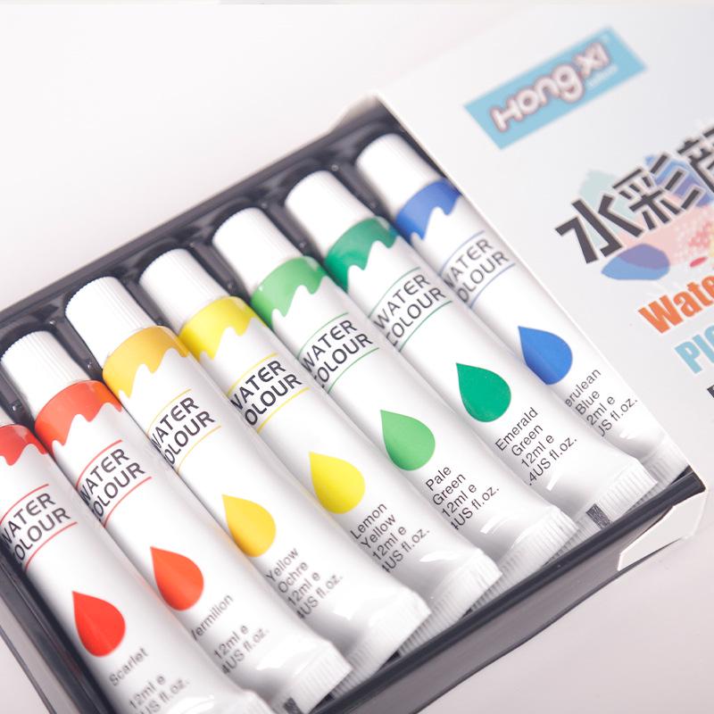 Washable Children's Watercolor Paint Set - 12, 18, or 24 Colors - Perfect for Kindergarten Art Activities