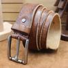 Men's Minimalist Luxury Leather Belt, Genuine Cowhide, Fashionable & Versatile, Suitable for Casual or Formal Wear.