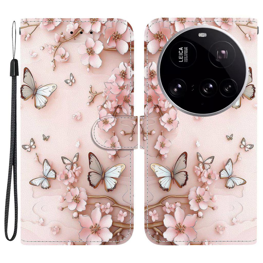 For Xiaomi 15 Ultra Wallet Case Pattern Printing Leather Stand Phone Cover with Strap