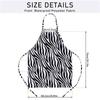 Fashion Animal Print Apron Stain Resistance Adjustable Neck Design Multiuse Accessory For Cooking Beauty Nail Salon