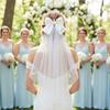 White Bow Bridal Veil, Bride Veils Hair Decorations for Women Wedding Bridal Shower Bachelorette Party