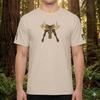 M Is for Moose T-Shirt | Men’s Alphabet Letter Tee | Short Sleeve Cotton T Shirt– a Massive Moose Deer Makes the Monogram Character Glyph