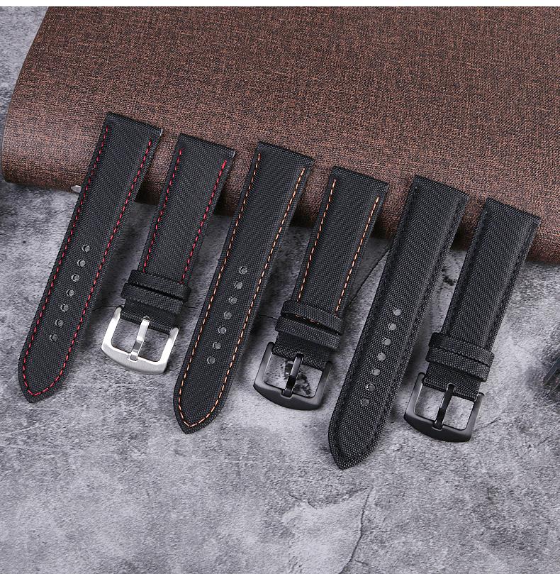 Schnellwechsel-Uhrenarmband Für MIDO Helmsman commander omega Tag Heuer Nylon Canvas Leder Wasserdicht Herren-Uhrenarmband 20mm 22mm