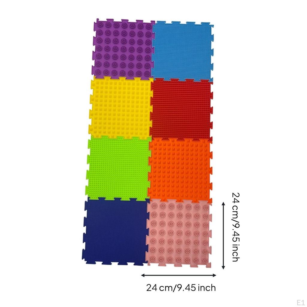 Fuß-Texturierte Sensorische Trainingsmatte Weiche Puzzlematten für Kinder, Kleinkinder, Klassenzimmer,