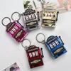 Simple Fashion Trend Keychain Toy Fruit Machine Slot Machine Keychain Personalized Creative Car Pendant Key Ring GiftAccessories