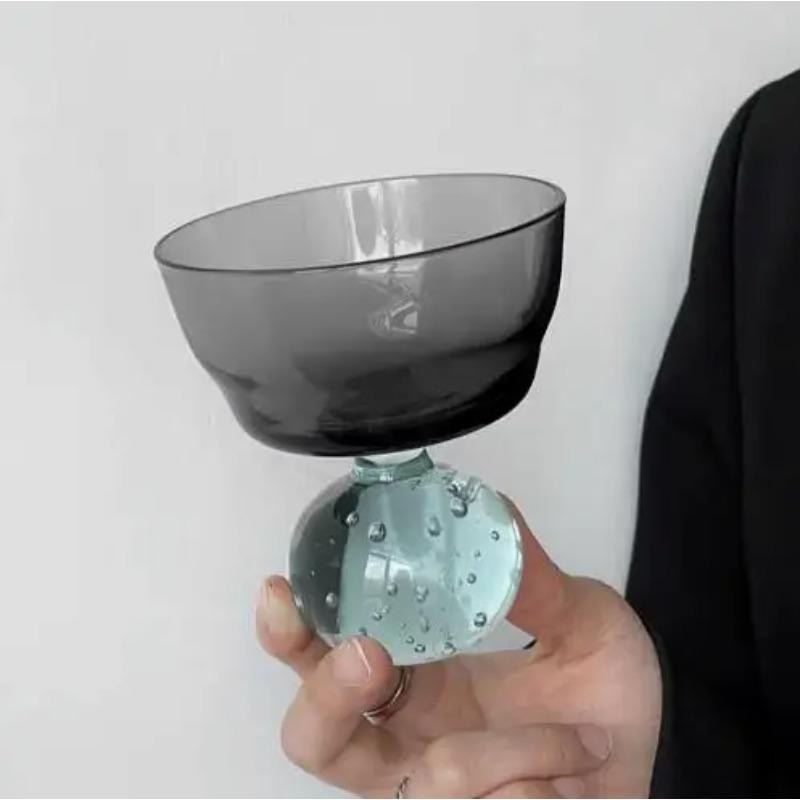 

Креативный нишевый дизайн пепельницы, стаканчики для мороженого «Пузырь», высококлассные хрустальные стаканы, десертные стаканы, стаканы для молочных коктейлей 90-300ml серый