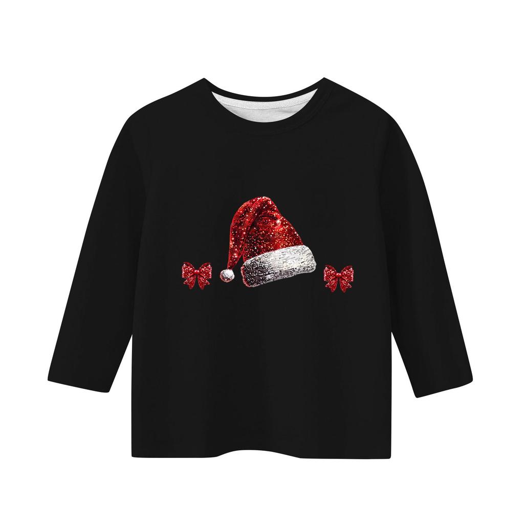 Children's 3/4 Sleeve Independence Day Printed Round Neck Casual T-shirt