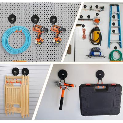 Starker Magnetischer Werkzeughaken Stark Einfache Montage Garagenmagnet PVC Anti-Rutsch-Beschichtung Haken Aufbewahrung