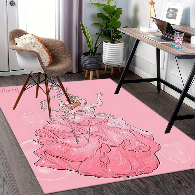 Fairy Tale, Magic Wand Pattern Polyester Office Carpet Chair Mats, Home Decor Dormitory Floor Protec