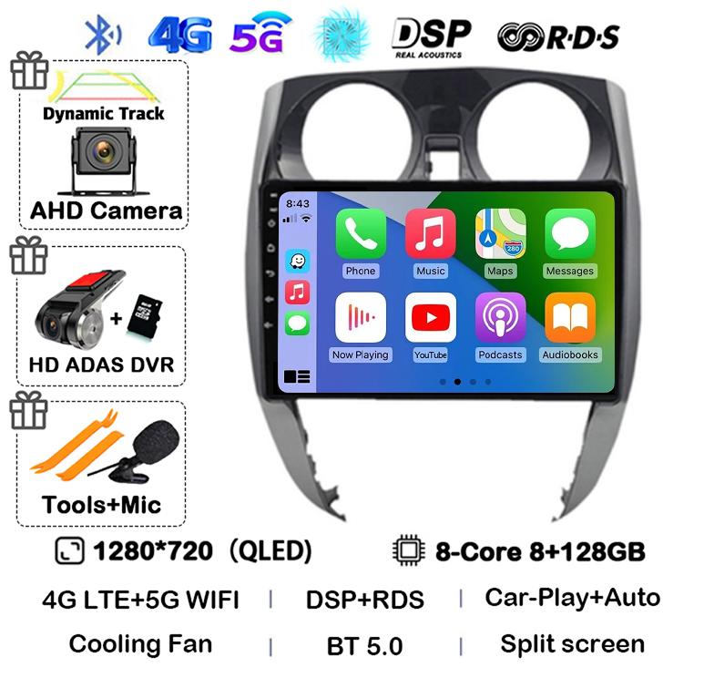 Android 14 Carplay Auto WIFI+4G For Nissan Note 2 E12 2012 - 2021 Car Radio 2 Din Stereo Multimedia Video Player GPS Navigation