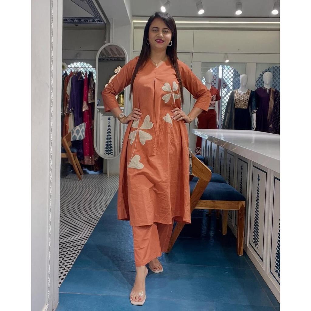 Women Bollywood Kurta Pant Set Indian Pakistani Top Tunic Wear Cotton Kurti SC-2114ew