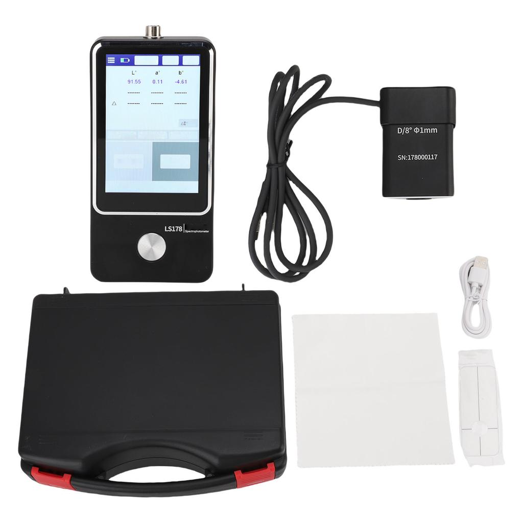 Digital Paint Color Meter Full Spectrum LED Light Source 3.5 Inch Touch Screen 1mm Measurement Aperture Portable Color