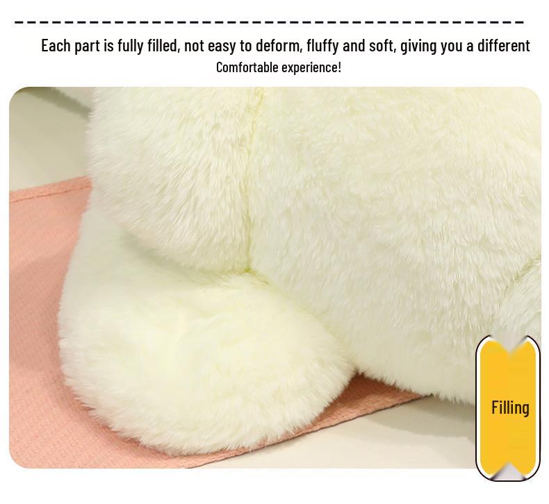 Extra Large Long-Haired Dog Plush Pillow – Bear Hug Sleeping Pillow Gift for Girls