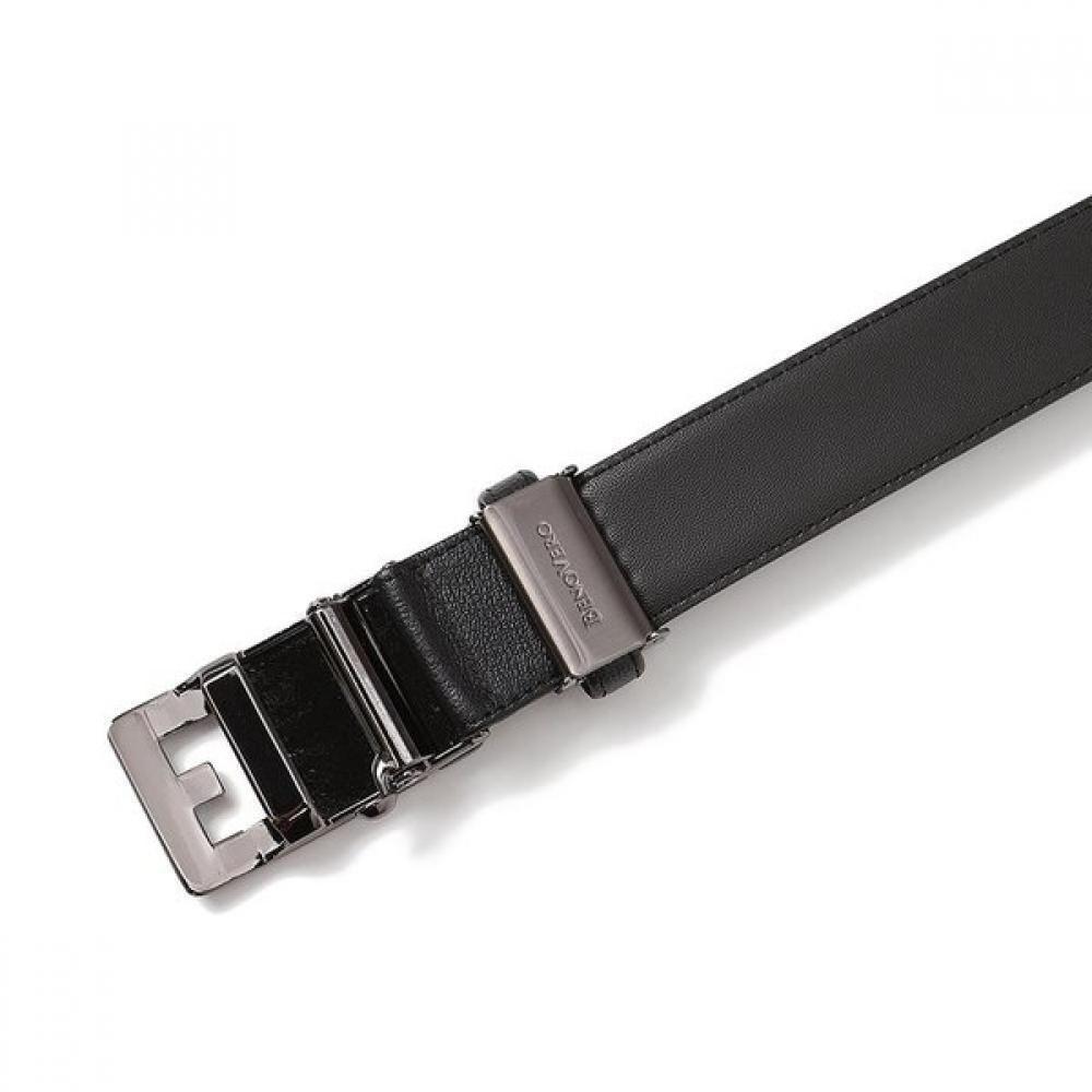 Benovero Men S Derby emboSSed Square Frame Buckle Automatic Belt Bmf1acb1106k1