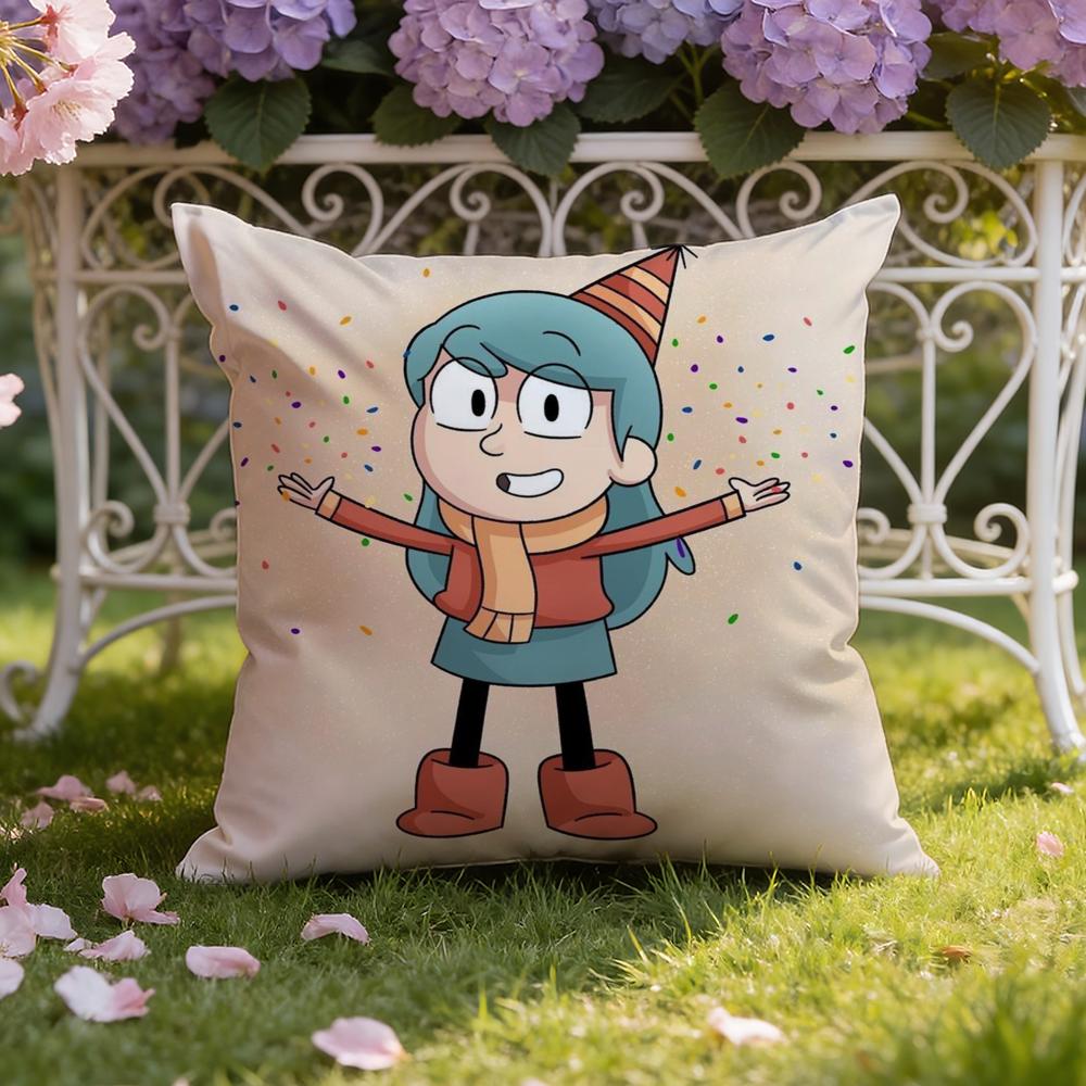 Cartoon H-Hilda Cushion Cover Home & Car Dual-Scene Pillow Cover: Reversible for Premium Comfort