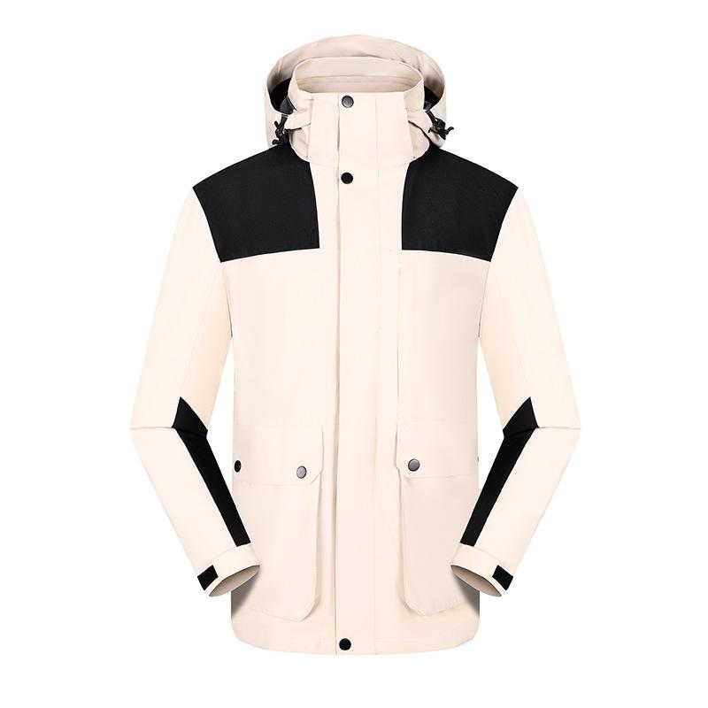 

2024 Унисекс Осенне-зимняя Ветрозащитная Пуховая Ветровка: Пальто 3-в-1 со съемной подкладкой для использования на открытом воздухе 3XL