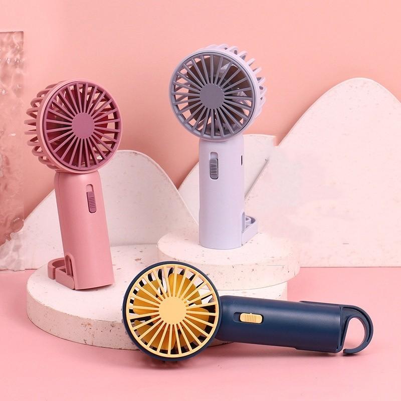 Cartoon Cute Handheld Mini Fan Usb Rechargeable Portable Desktop Fan With Custom Logo Blue/gray/red/black/mixed Colors