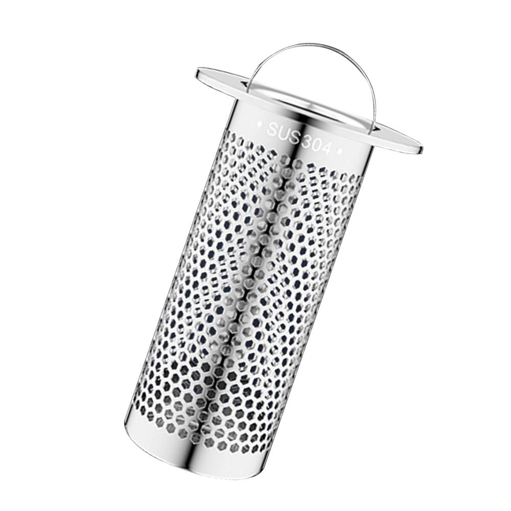 Sink Drain Strainer Stainless Steel Rustproof Fine Mesh Drain Catcher Strainer Basket With Handle Embedded Multifunctional Sink