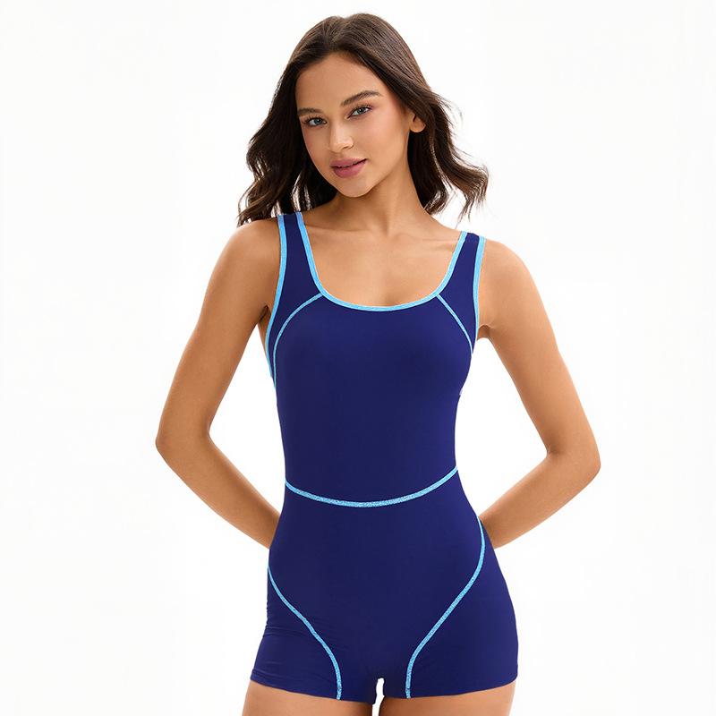 Спортивный цельный женский сексуальный купальник с открытой спиной Консервативный купальник-боксеры XL