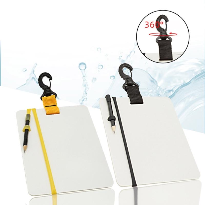 Scubas Diving Writing Plate with Pencil Underwater Writing Board Snorkeling Record Board Underwater Writing Board