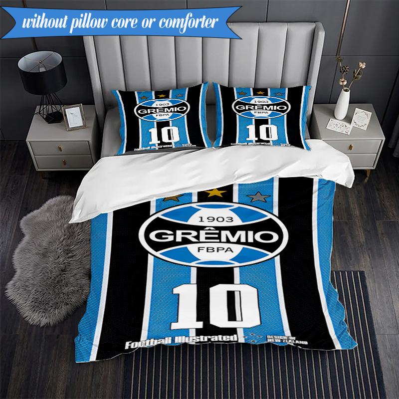 3PCS Grêmio FBPA Printed Soft Bedding Set,Including 1pc Duvet Cover And 2pcs Pillowcases Perfect for Bedroom, Dormitory, Fan Gift