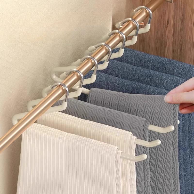 1/5/10PCS Goose Shaped Pants Rack, Anti Slip and Traceless Storage Rack, Drying Rack, Home Pants Clip, Wardrobe Pants Hanger