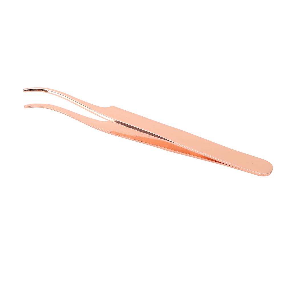 Wimpernapplikator Werkzeug DIY Roségold Gebogene Wimpernpinzette für Einfache Wimpernapplikation und Entfernung