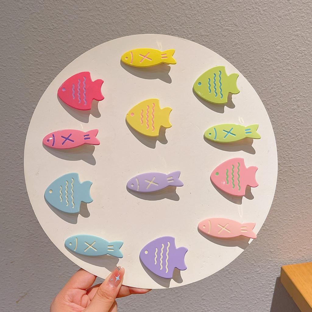 Sweet Cute Candy Color Fish Hair Side Clips Female Broken Hair Duckbill Clip Children Do Not Hurt The Side Forehead Bangs Clip