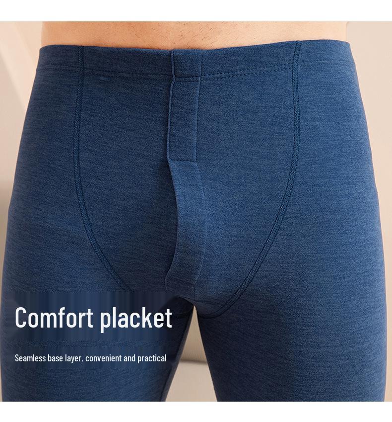 Men's and Women's Cashmere Silk Fleece-Lined Seamless Underwear Set for Autumn/Winter - Includes Base Layer Top and Pants