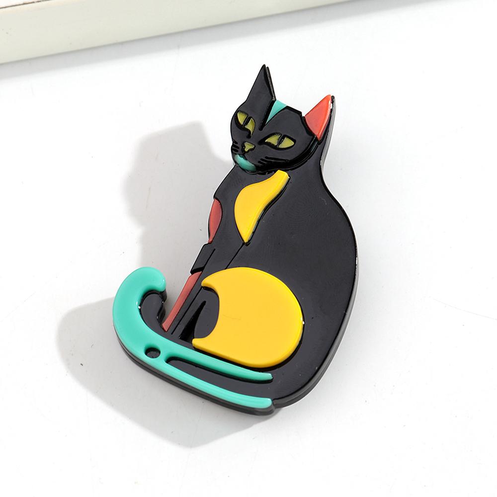 

Cute Acrylic Cat Brooches for Women Creative Cartoon Kitten Head Animal Figure Badge Pins Jewelry Clothing Bag Accessories Gifts