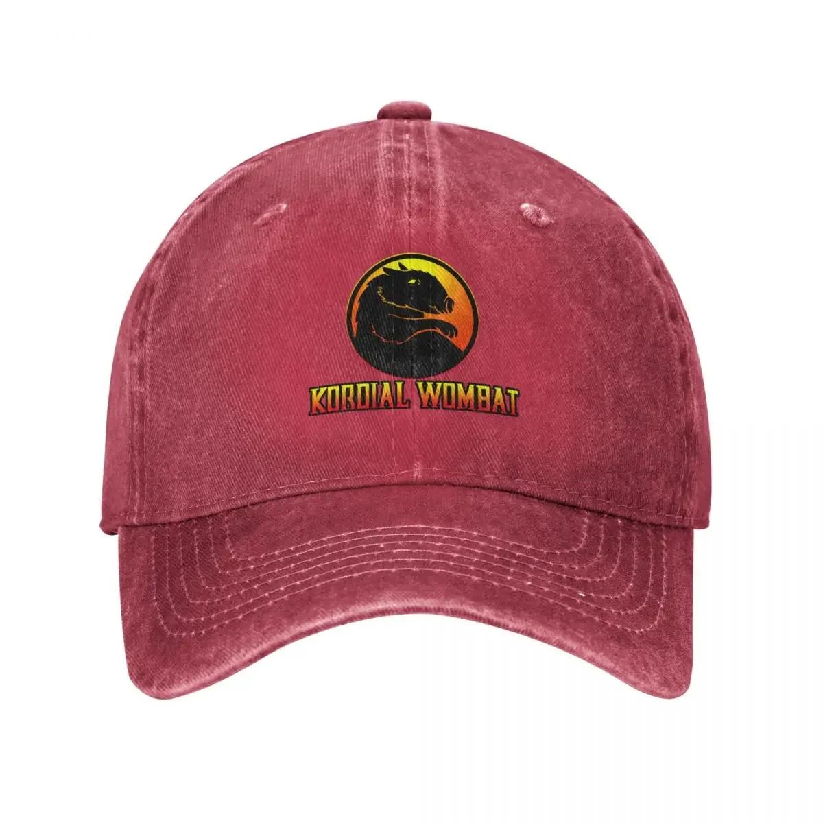 Kordial Wombat  MK spoof design Baseball Cap Big Size Hat Sports Cap Anime Golf Baseball For Unisex Womens