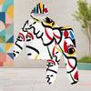 Girls Black White Printed Hooded Long Sleeve Top And Cuffed Pants Two Piece Set
