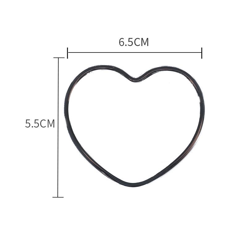 Minimalist Heart-Shaped Pocket Vanity Mirror - Portable Handheld Makeup Mirror for Dorm and Travel