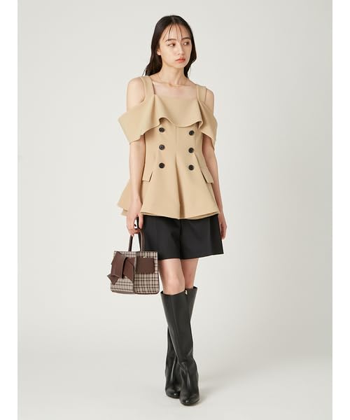 FRAY Ruel Ribbon Middle Bag FWGB254305 BRW F I.D. (Check)