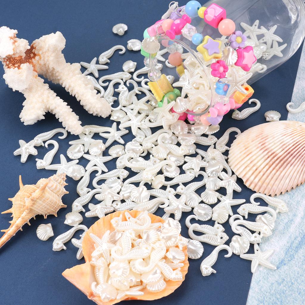 30/60g ocean series mixed resin beads starfish shell DIY necklace bracelet pendant jewelry beads