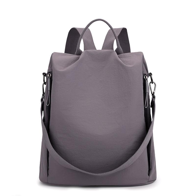 Solid Color Backpack Women's Autumn New Fashion Single Shoulder Women's Backpack Large Capacity Lightweight Backpack Women