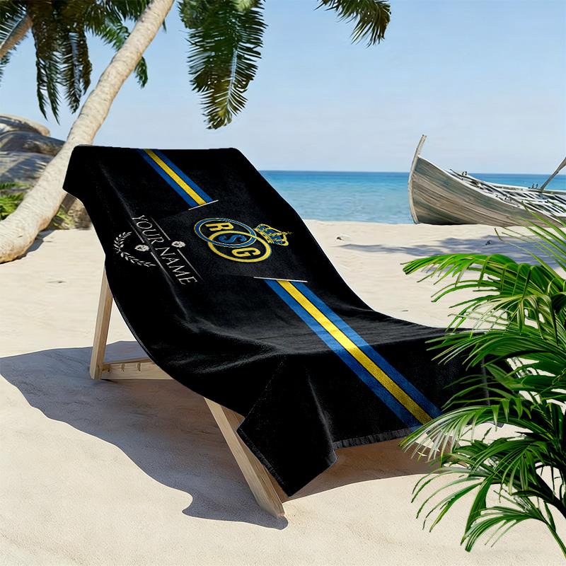 Union Saint-Gilloise Print Beach Towel, Large Soft Quick Dry Towel for Beach Camping Swimming