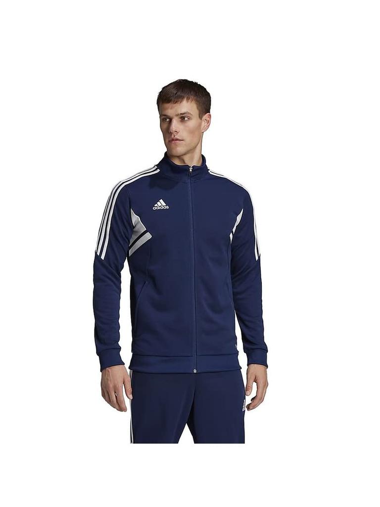 Adidas Condivo 22 Track Team Navy Soccer Jersey J2XO Men's Jacket, Blue/White (HA6249), Top, IS498,
