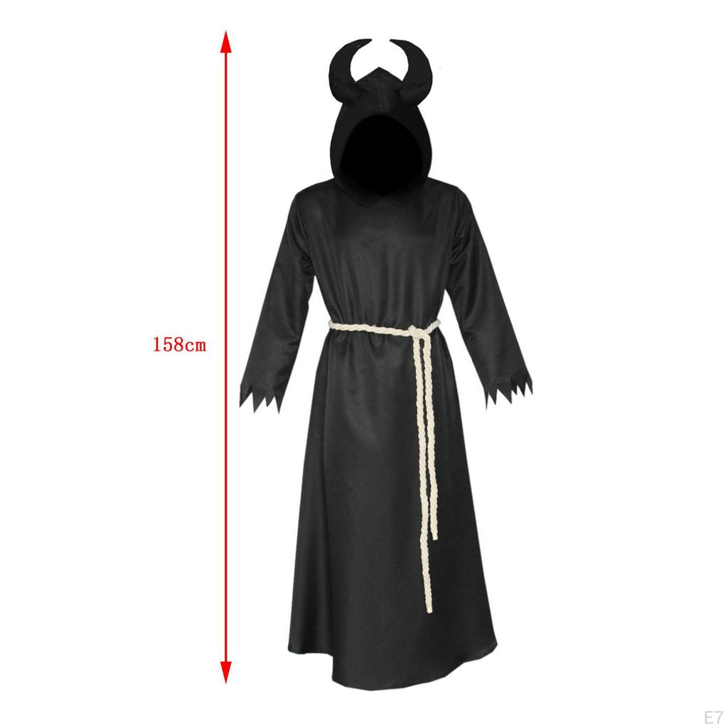 Cosplay Costume Robe with Hood Dress up Hooded Uniform Knight Witch Cape for Carnival Party