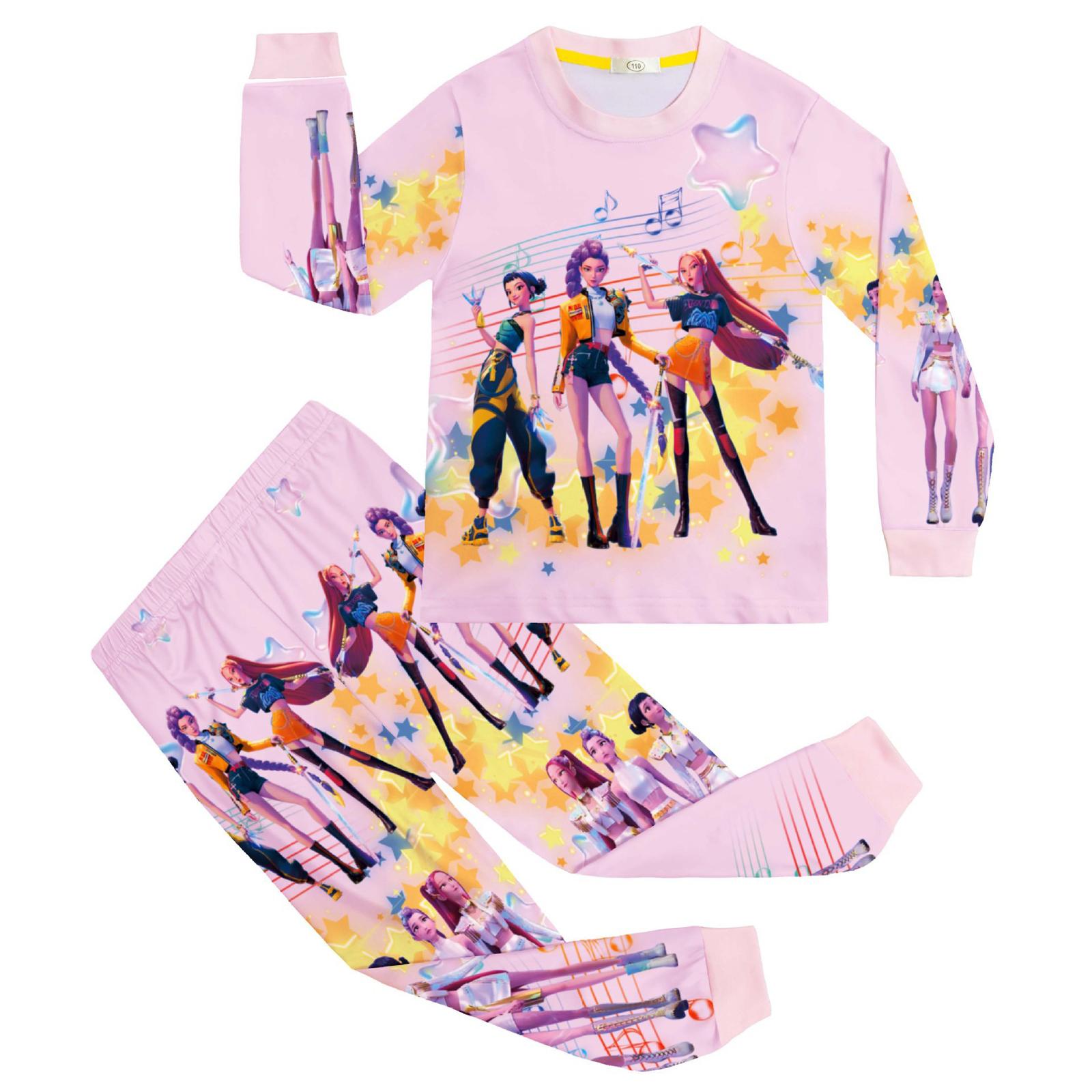 

Детский модный костюм юбка топ с круглым вырезом и длинными рукавами брюки 110 розовый