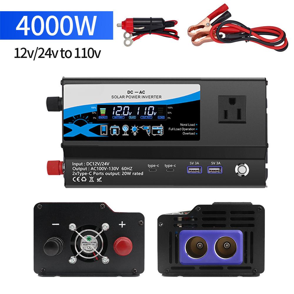 3000W/4000W/6000W High Power Portable Car Inverter Voltage Converter Intelligent Display Power Inverter