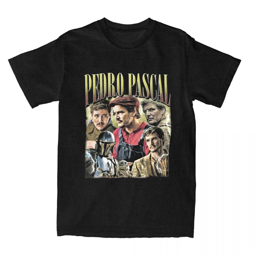 Vintage Bootleg Pedro Pascal T-Shirt Damen 100% Baumwolle Unisex Streetwear Pedro Pascal T-Shirt Übergröße T-Shirt