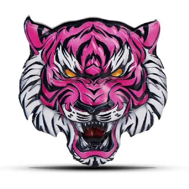 

Tiger Metal Car 3D Sticker - Year of The Tiger Emblem for Motorcycle, Scratched Decorative Logo (Rose Red) розы красного