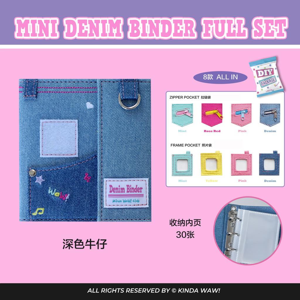 American Jeans DIY Photocard Binder Denim Magnetic Card Collect Book Loose-Leaf Storage Book Album