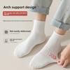 Men's Short Socks for Autumn and Winter Are Breathable, Odor-resistant and Sweat-absorbing. Winter Sports Black Mid-calf Socks Are Trendy